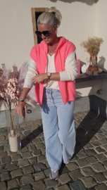PALM BREEZE zip gilet neon coral