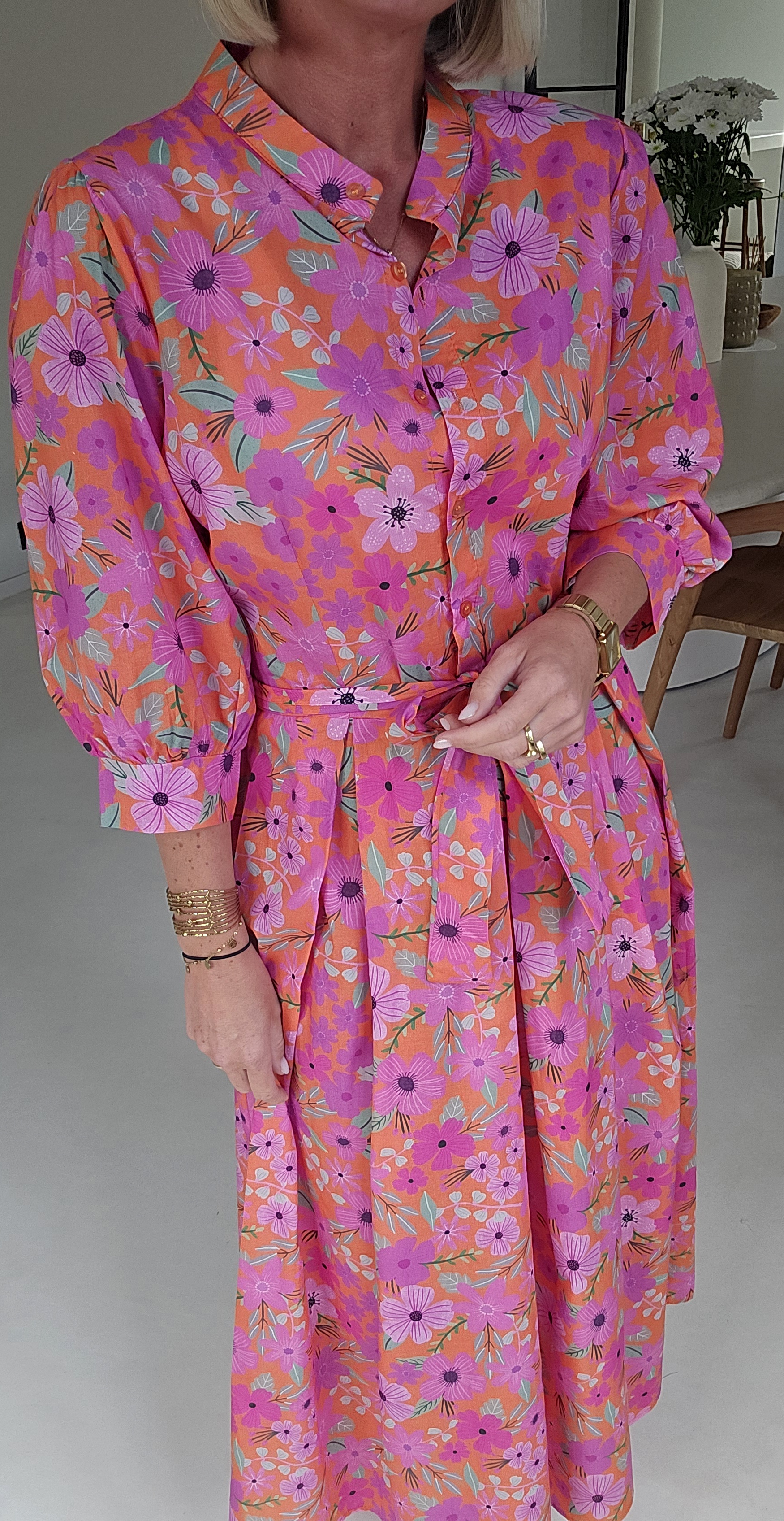 FLOWER maxi cotton dress