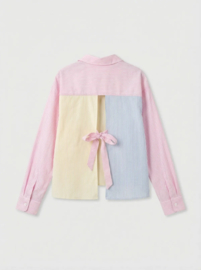 CANDICE striped bow shirt