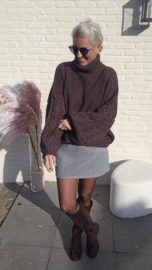 FIRESIDE MOOD chunky cable knit chocolat