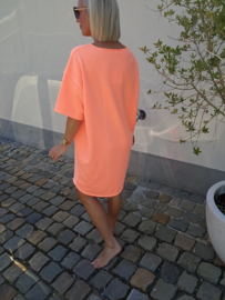 ICONIC sweatshirt dress neon peach