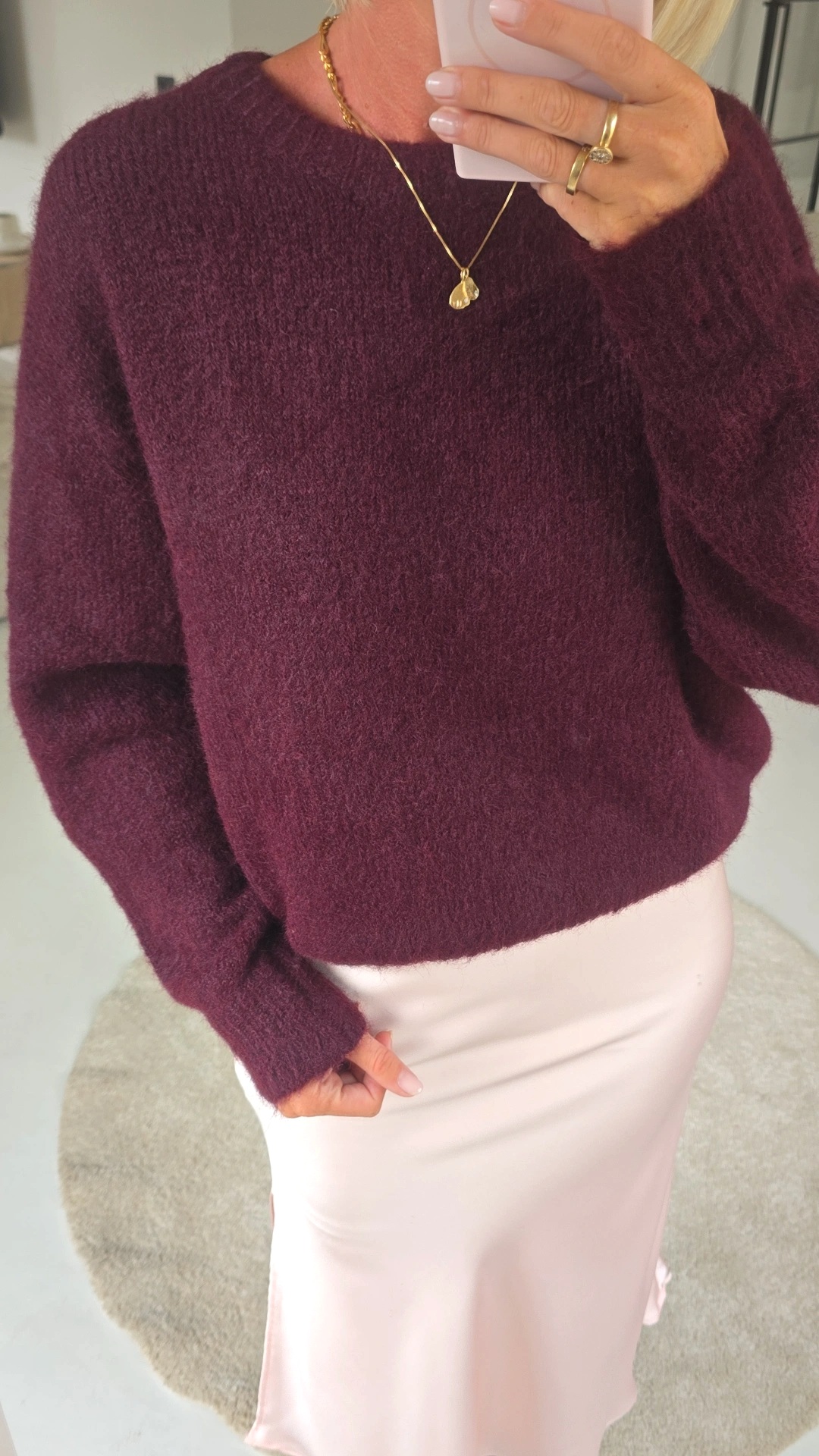 BEZIERS soft knit dark burgundy