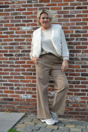 LOE wide leg jogger pants taupe