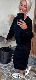LYNA maxi knit dress black