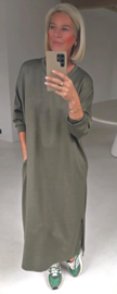 CELIA maxi sweatshirt dress khaki