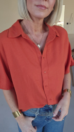 MIA short-sleeved shirt terracotta