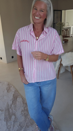 SEASIDE LOVERS short-sleeved shirt pink