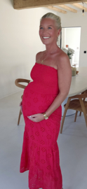BELIZE bustier dress red