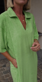 DIDOE maxi sponge dress fresh green