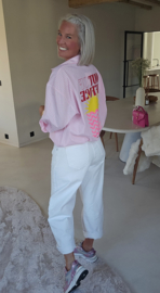LIVIA barrel jeans white