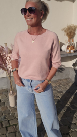 MIMOSA short-sleeved knit powder pink