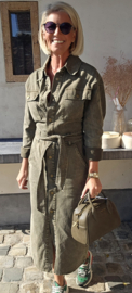 LAURIE maxi jeans dress khaki