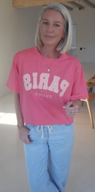 PARIS cotton T-shirt coral