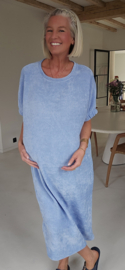 MANDIE soft velvet maxi dress pastel blue