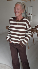 ANOUK striped soft knit chocolat