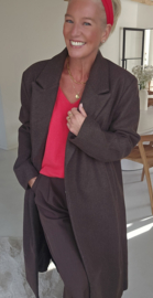 CARA maxi coat chocolat