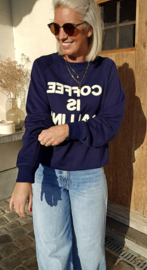 COFFEE sweatshirt navy