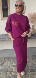 LOVELY sweatshirt skirt aubergine