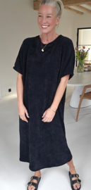 MANDIE soft velvet maxi dress black