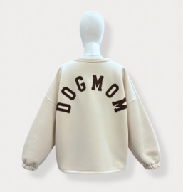 DOGMOM fleece sweatshirt beige chocolat