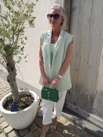 CRISTY sleeveless blazer mint