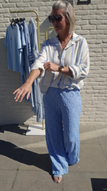 JANE striped tetra shirt blue