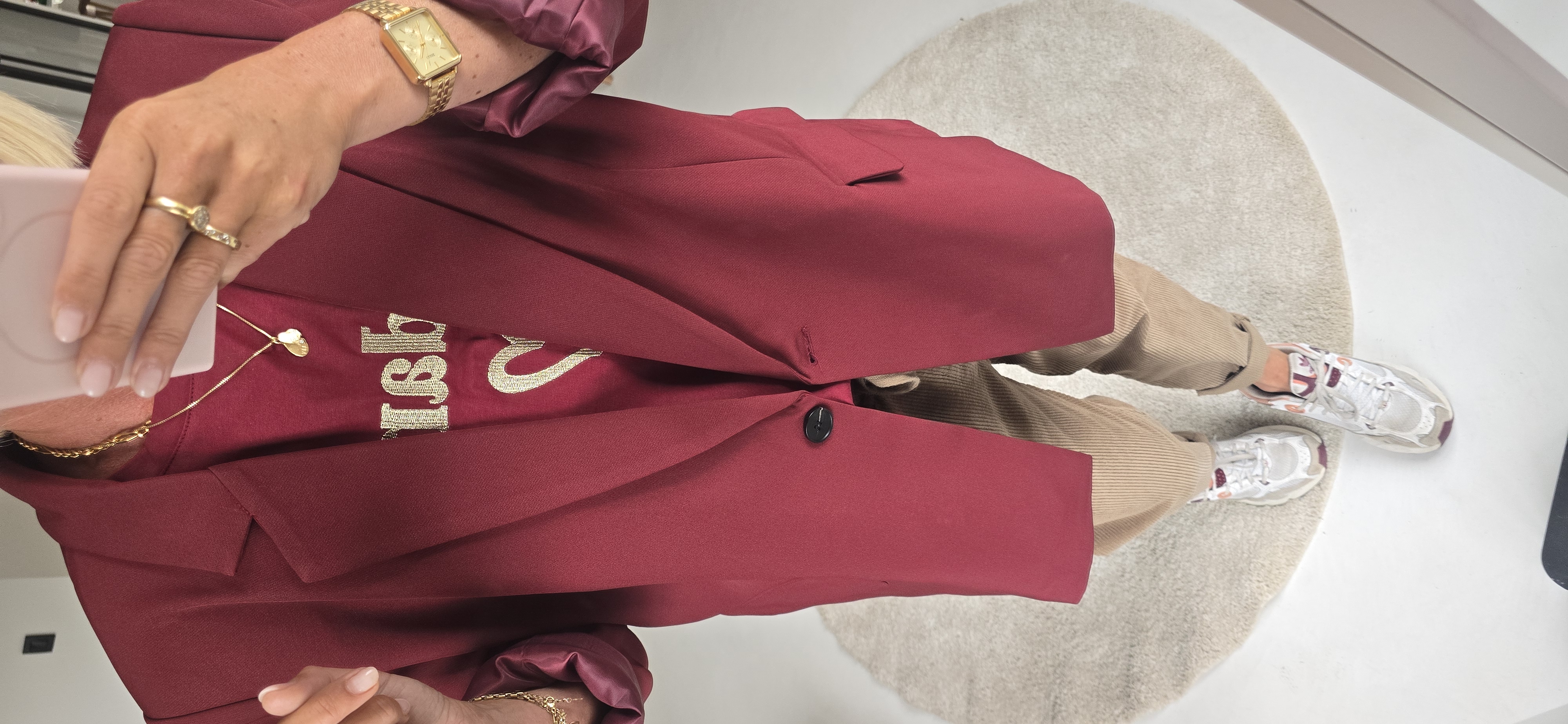 BIANDE suit blazer burgundy