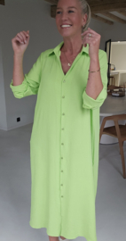 RHEA maxi shirt dress fresh lime