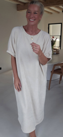 MANDIE soft velvet maxi dress vanilla