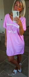 MISS BEACH T-shirt dress pink