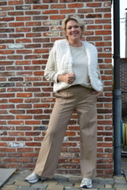 LOE wide leg jogger pants taupe