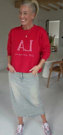 LA sweatshirt red