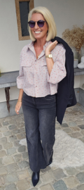 MALOU cropped shirt taupe