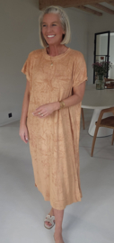 DIDI maxi terry T-shirt dress camel