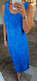 DIDI terry maxi sleeveless dress kobalt blue