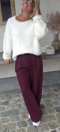 PLUSH softest knit ivory round collar