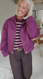 VIVI suede jacket plum
