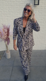 SHAYEN flower suit pants velours