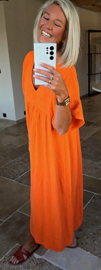 RIMINI maxi tetra dress orange