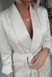 ROSIE satin suit silky cream