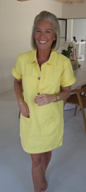 THE PERFECT JEANS dress short-sleeved soft neon yellow