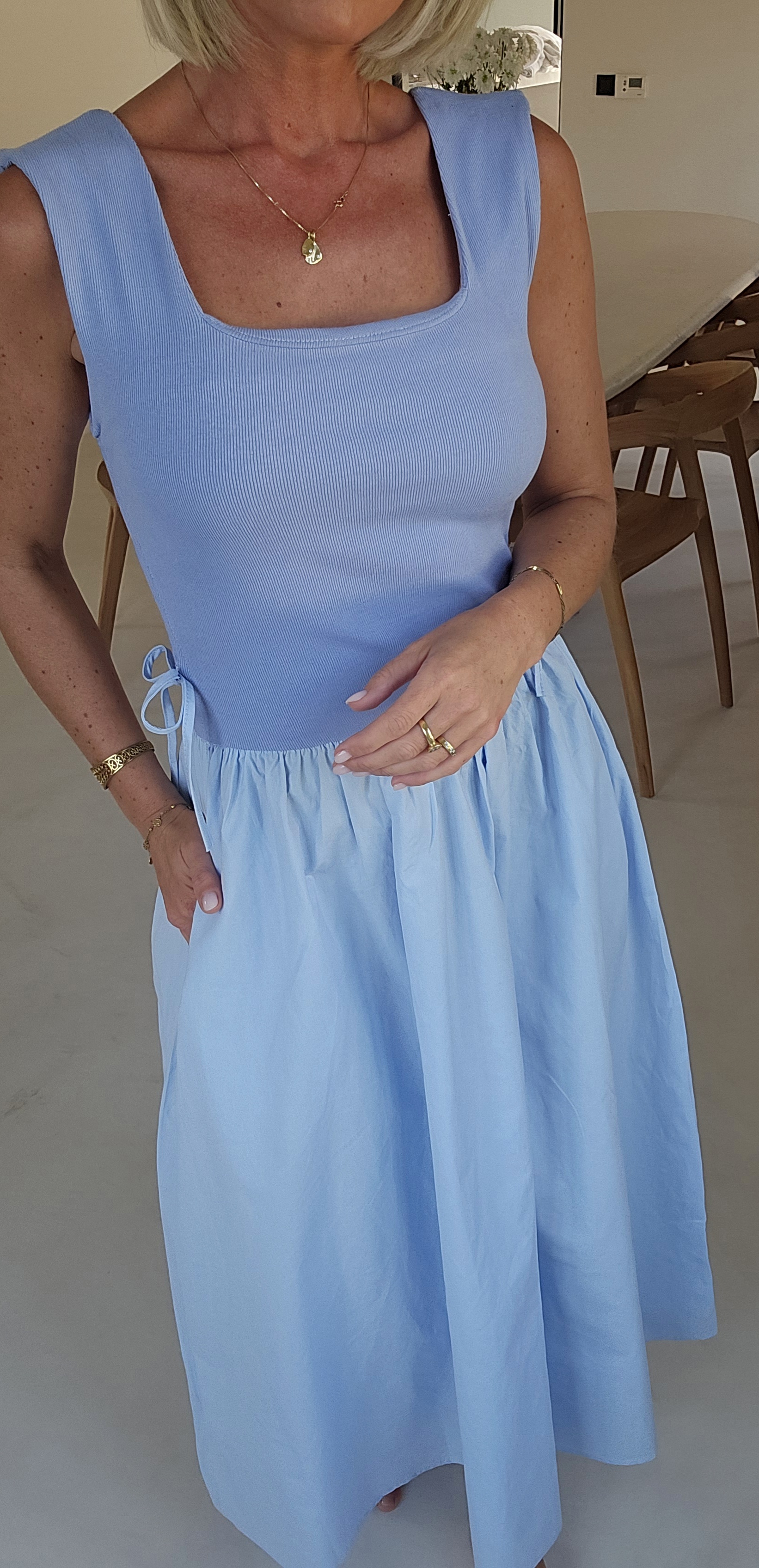 MINKA maxi dress soft blue