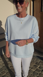 LUMINA coton sweatshirt soft blue