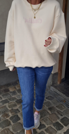 CHILLIN' oversized sweatshirt ecru