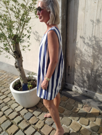 ANOUCK striped denim dress navy