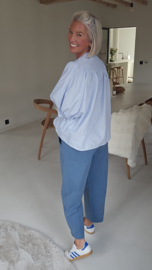 CALM CURRENT relaxed carrot pants blue