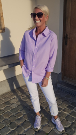 AVA basic cotton shirt lilac