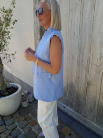 NOËL sleeveless blazer blue