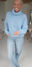 CHARLINE turleneck knit pastel blue