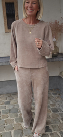 MANDI 2 velvet set taupe